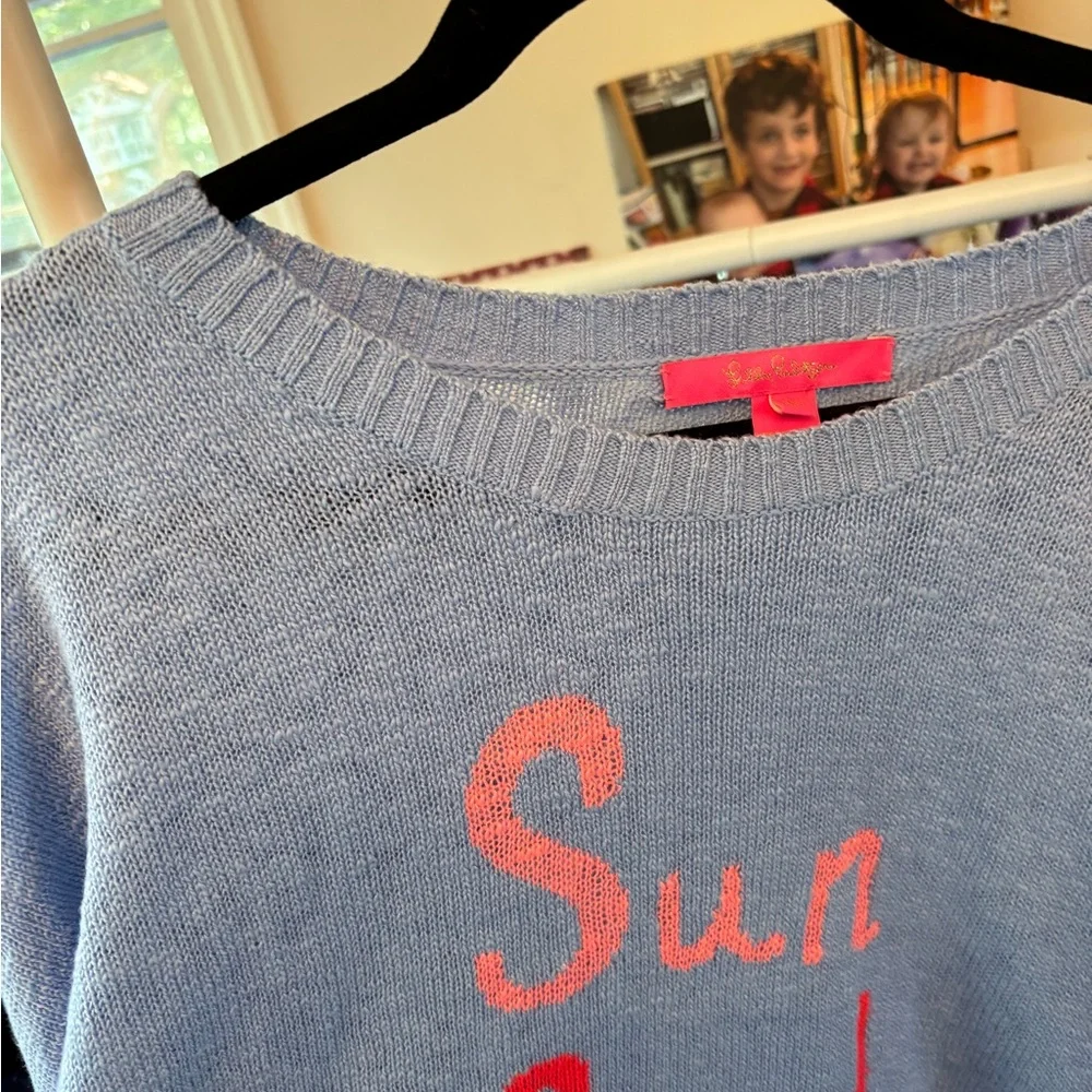 Lilly Pulitzer Light Blue Knit Sweater - Picture 4 of 7